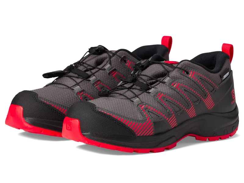 Salomon XA Pro V8 Climasalomon Waterproof Kids Outdoor Shoes, Precise fit, All-Terrain Grip, and Sporty Look, Magnet, 2