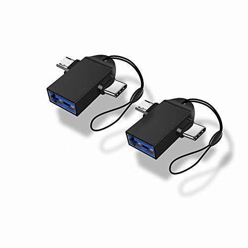 Herfair USB Hub,USB Expander,2 Ports USB Hub Adapter Ultra Slim Portable USB 2.0 Male to 2 USB 2.0 Female Splitter Extension Convertor for Laptop, MacBook,Desktop PC Flash Drive Printer (3.0 Black)