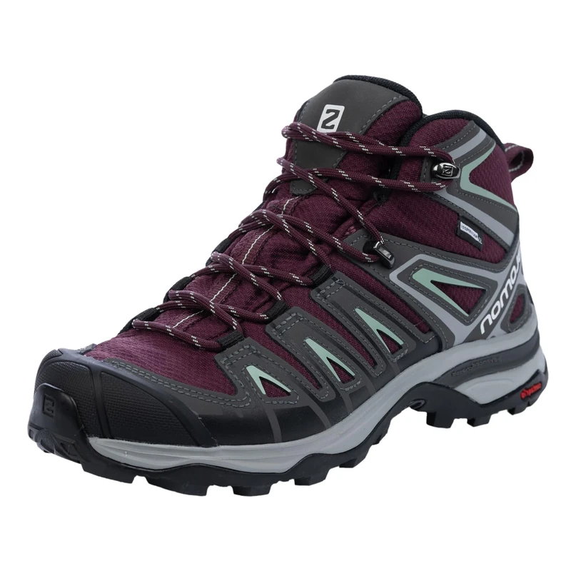 Salomon X Ultra Pioneer Mid ClimaSalomon Waterproof Women's Hiking Shoes, All Weather, Secure Foothold, and Stable and Cushioned, Wine Tasting, 5