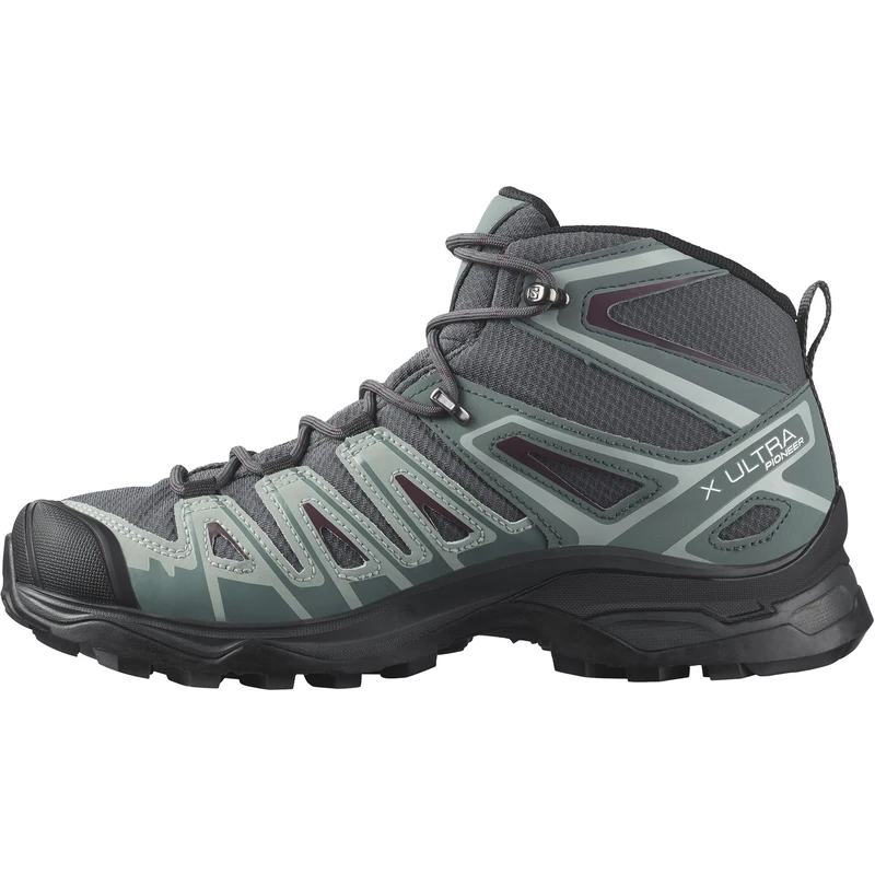 Salomon X Ultra Pioneer Mid ClimaSalomon Waterproof Women's Hiking Shoes, All Weather, Secure Foothold, and Stable and Cushioned, Ebony, 7.5