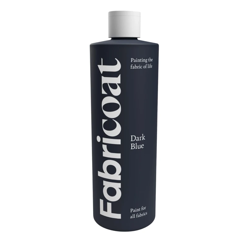 FabriCoat Fabric Paint - Used for Restoring or Changing the Colour of Upholstery, Soft Furnishings, Car Interiors, Clothing, & Footwear. (500ml, Dark Blue)