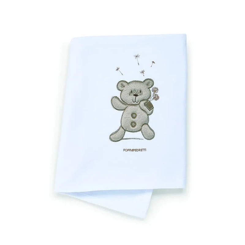 Foppapedretti, My Little Love Fleece Blanket, White