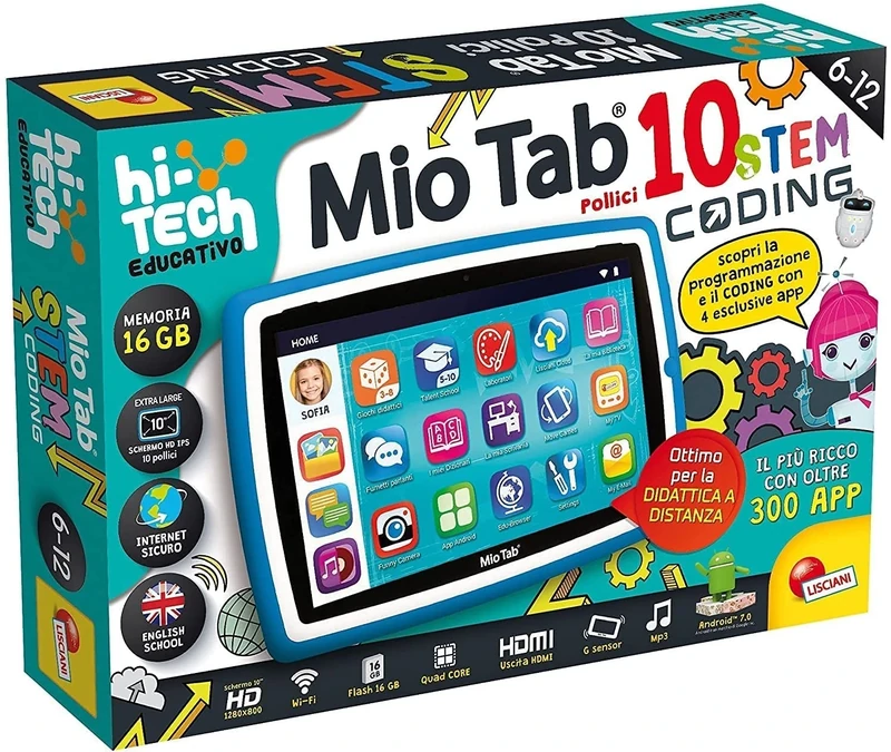 Lisciani Giochi-Mio Tab 10" STEM Coding XL 2021, Multi-Colour, 89055 - Image 1