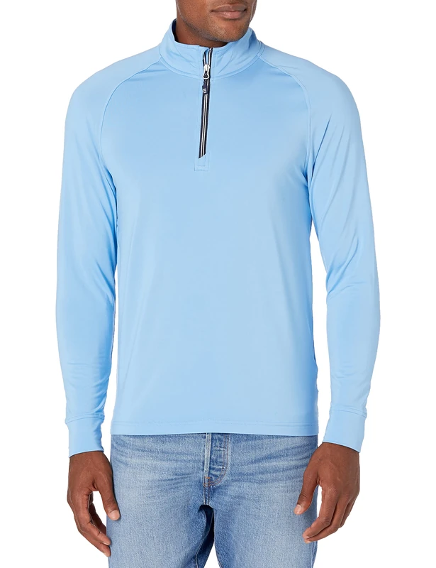 Cutter & Buck Men's Long Sleeve Adapt Eco Knit Quarter Zip Pullover Shirt, Atlas, XL