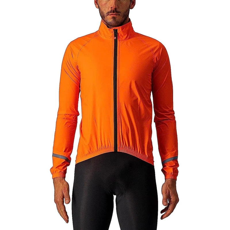 CASTELLI 4521500-034 EMERGENCY 2 RAIN JACKET Jacket Men's BRILLIANT ORANGE Size S - Image 1