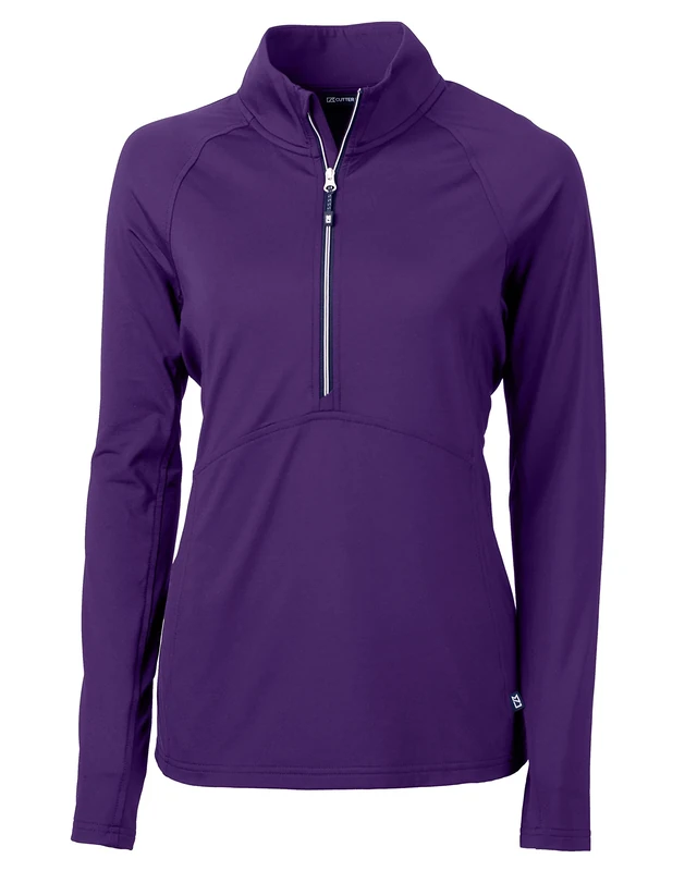 Cutter & Buck Women's Long Sleeve Adapt Eco Knit Half Zip Pullover Shirt, College Purple, 3X-Large - Image 1
