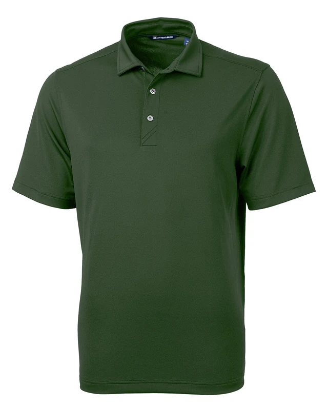 Cutter & Buck Men's Short Sleeve Virtue Eco Pique Recycled Polo Shirt, Hunter, Large