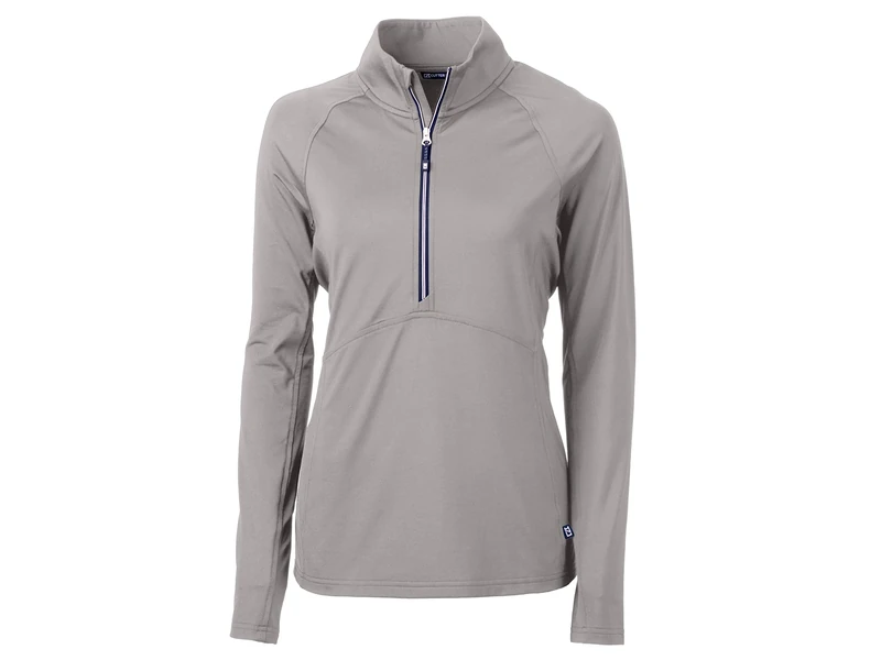 Cutter & Buck Women's Long Sleeve Adapt Eco Knit Half Zip Pullover Shirt, Polished, XX-Large