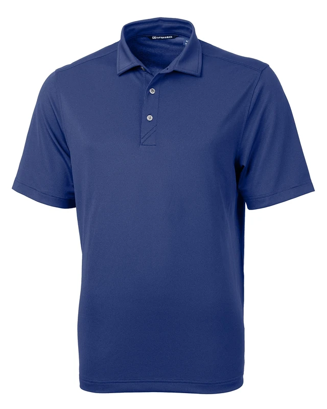 Cutter & Buck Men's Short Sleeve Virtue Eco Pique Recycled Polo Shirt, Tour Blue, XL