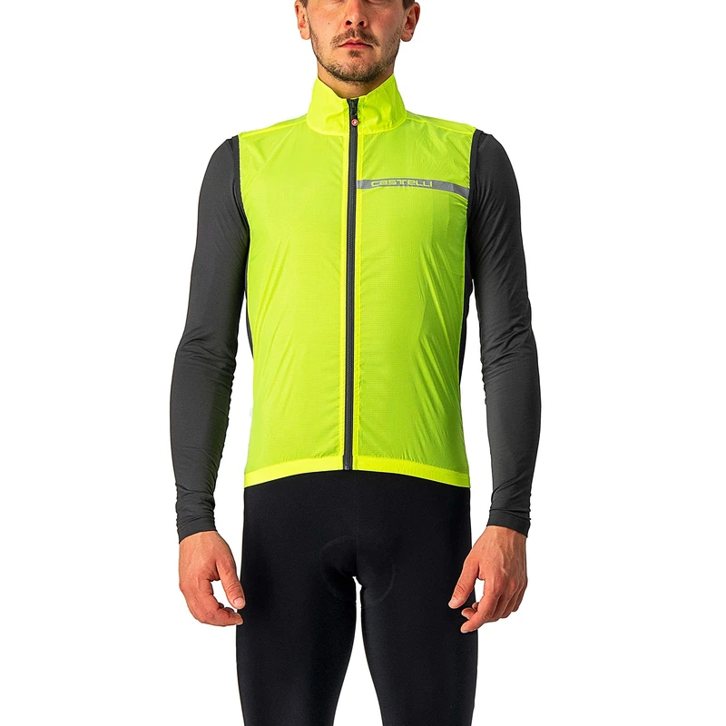 CASTELLI 4521512-032 SQUADRA ST. VEST Sports vest Men's Yellow Fluo/Dark Gray XL
