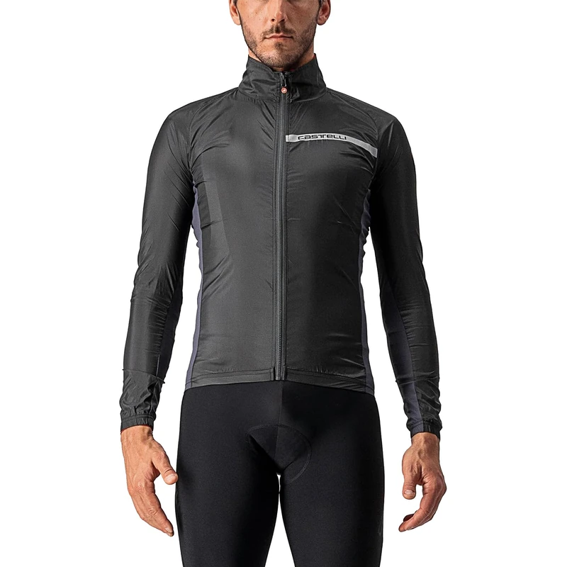 Castelli Mens Squadra Stretch Jacket, Light Black/dark Grey, S EU