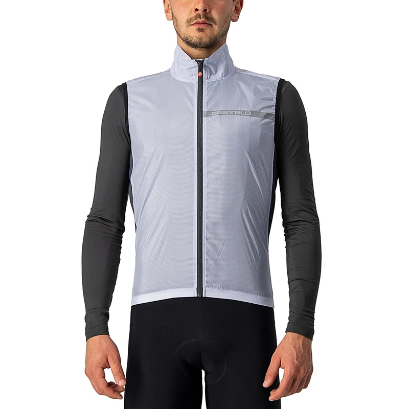 CASTELLI 4521512 SQUADRA ST. VEST Men's Sports vest SILVER GRAY/DARK GRAY XXXL