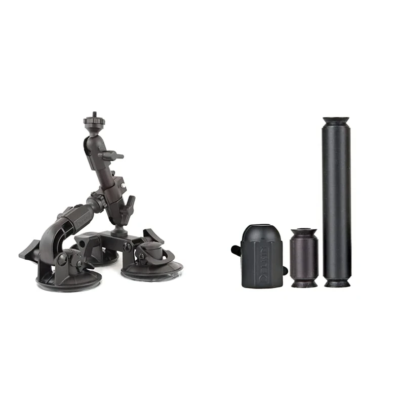 Delkin Fat Gecko Triple Mount & Fat Gecko Extension Kit for Dual Suction/Gator Camera Mounts