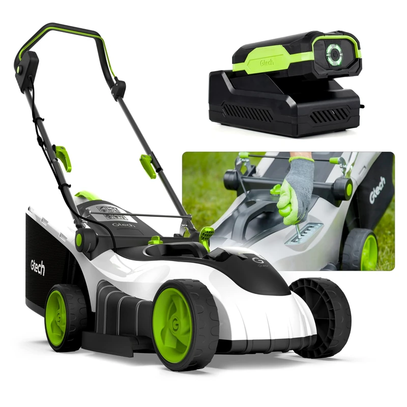 Gtech CLM50 Lawnmower - 48V Battery, 40 Min Run, 42cm Cut, 50L Box
