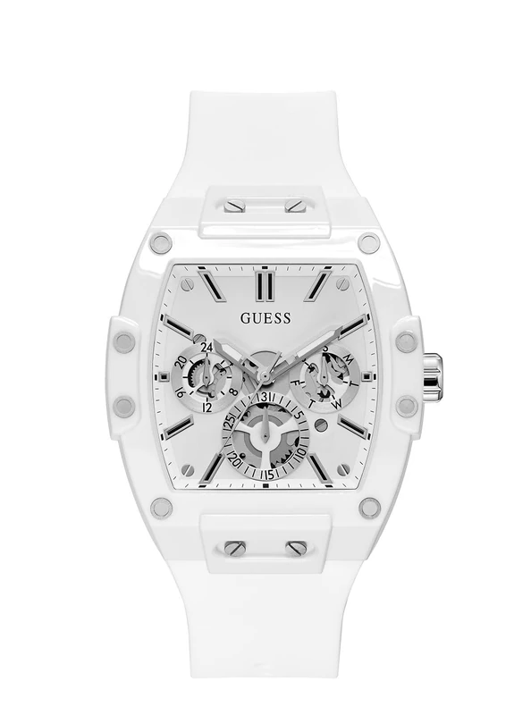 GUESS Watches Phoenix Mens Analogue Quartz Watch with Silicone Bracelet GW0203G2