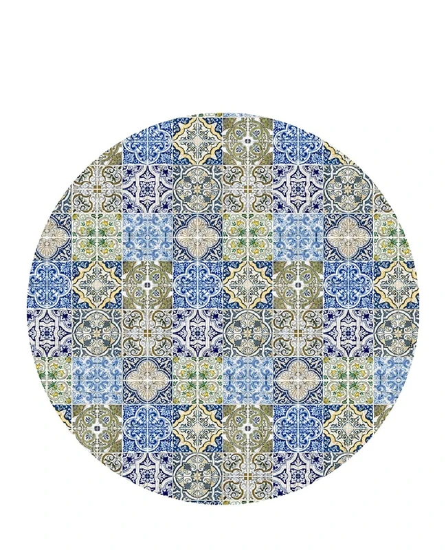 Vilber, Lisbon Colour 01 Round Vinyl Rug 155cm Diameter - Image 1
