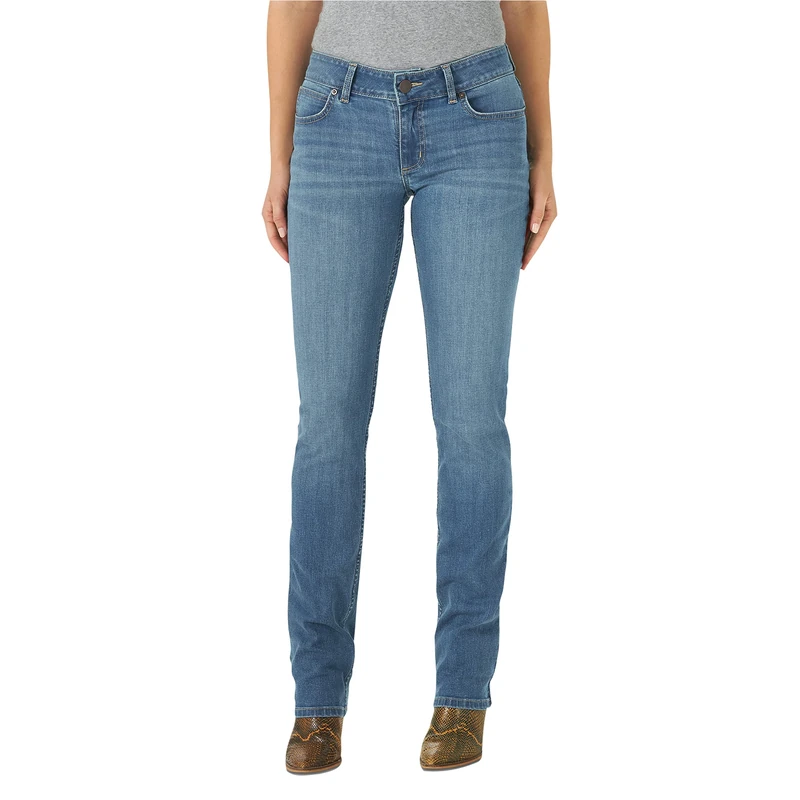 Wrangler Women's Misses Western Mid Rise Stretch Straight Leg Jean, Brianna, 19W x 34L