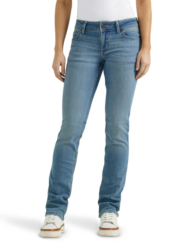 Wrangler Women's Western Mid Stretch Straight Leg Jeans Brianna