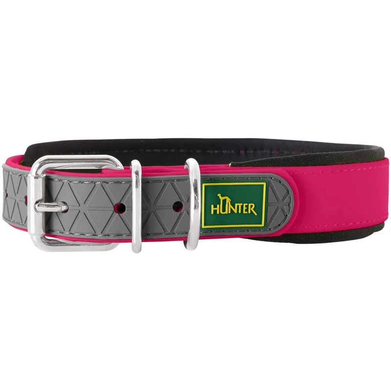 HUNTER Dog Collar Neoprene Padding - Raspberry L-XL