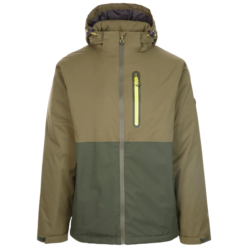 Trespass Mens Waterproof Jacket Padded Adjustable Zip Off Hood Iggley