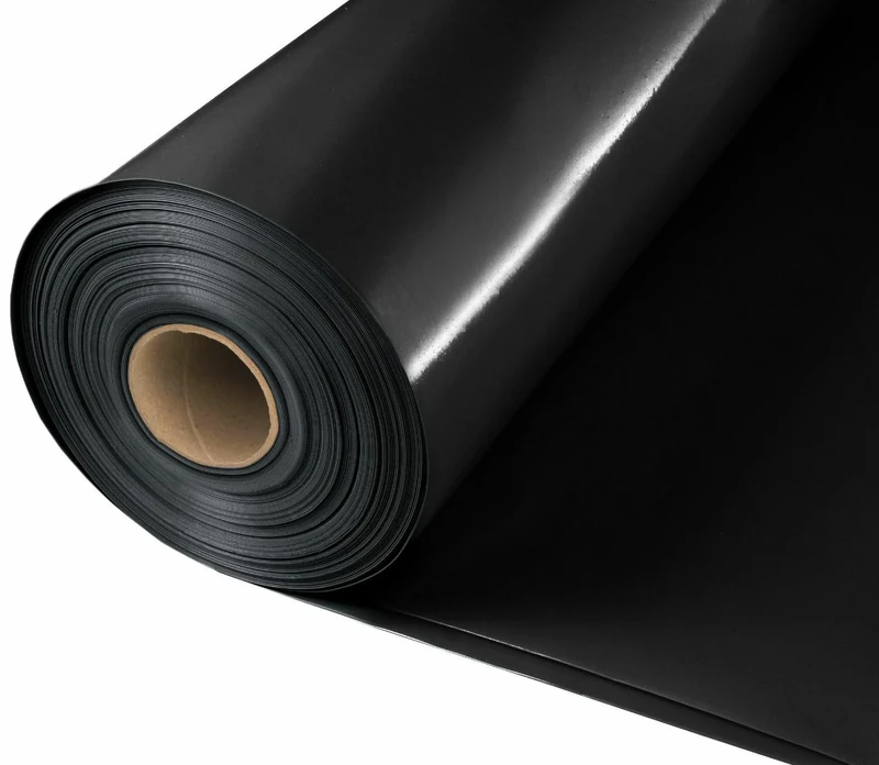 Damp Proof Membrane Black Polythene Sheeting Roll DPM B2C 5m Wide 300MU Various Lengths 1m - 25m (20m x 5m)