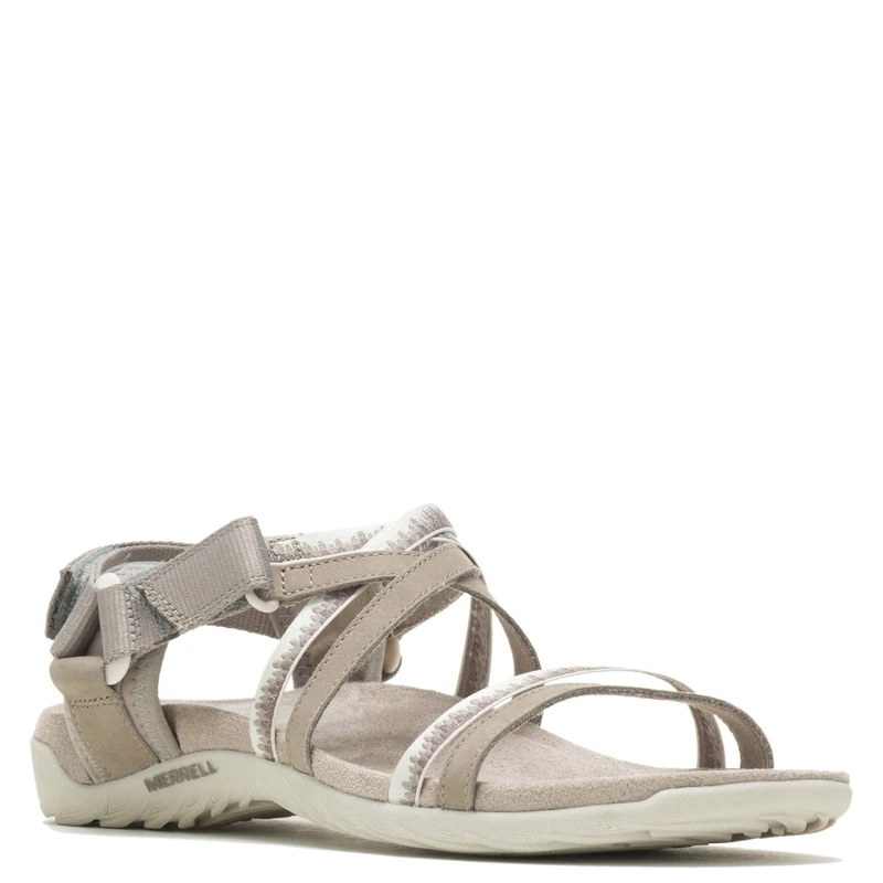 Merrell Women's Terran 3 CUSH Lattice Sport Sandal, Moon, 5 UK