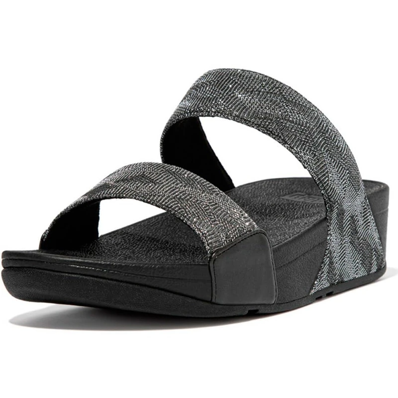 Fitflop Women's Lulu Wedge Sandal, All Black, 9 UK