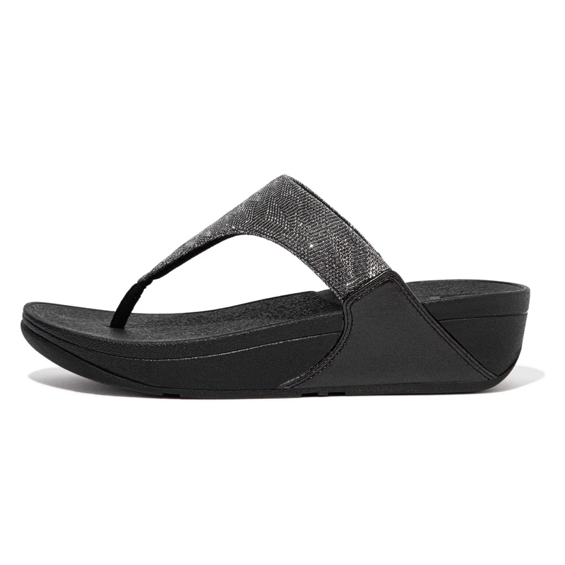 Fitflop Women's Lulu Wedge Sandal, All Black, 5 UK
