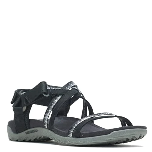 Merrell Women's Terran 3 CUSH Lattice Sport Sandal, Black, 8 UK
