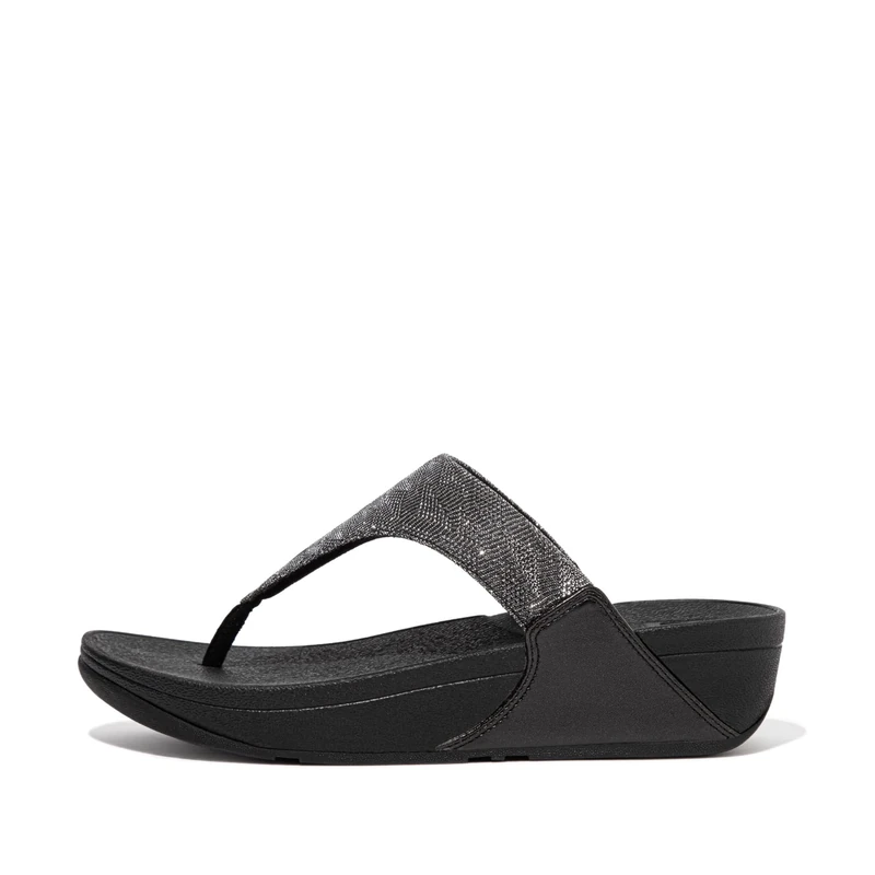 Fitflop Women's Lulu Wedge Sandal, All Black, 6 UK - Image 1