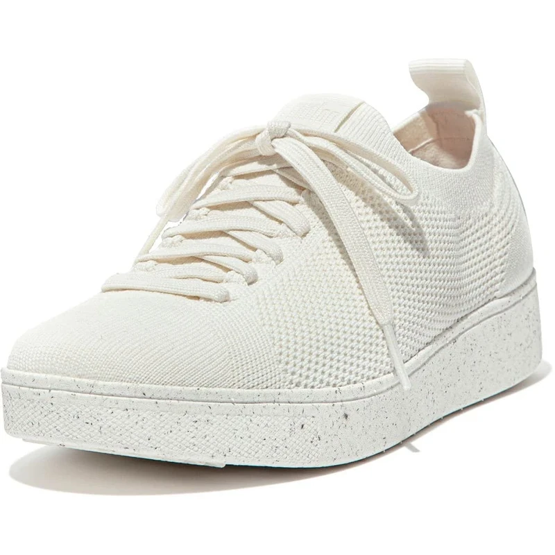 Fitflop Women's Rally e01 Multi-Knit Trainers, Cream, 3