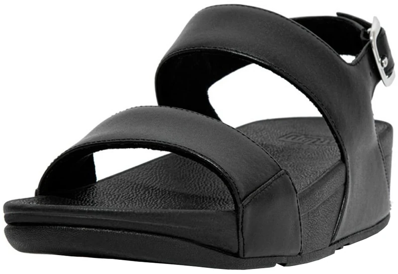 Fitflop Women's Lulu Leather Wedge Sandal, All Black, 5 UK