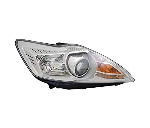 Right Headlight Compatible With Ford Focus MK2 2008 2009 2010 2011 2012 2013- VP1478P Front Car Light Lamp Headlamp Passenger Side Headlights Assembly Projector Chrome LHD