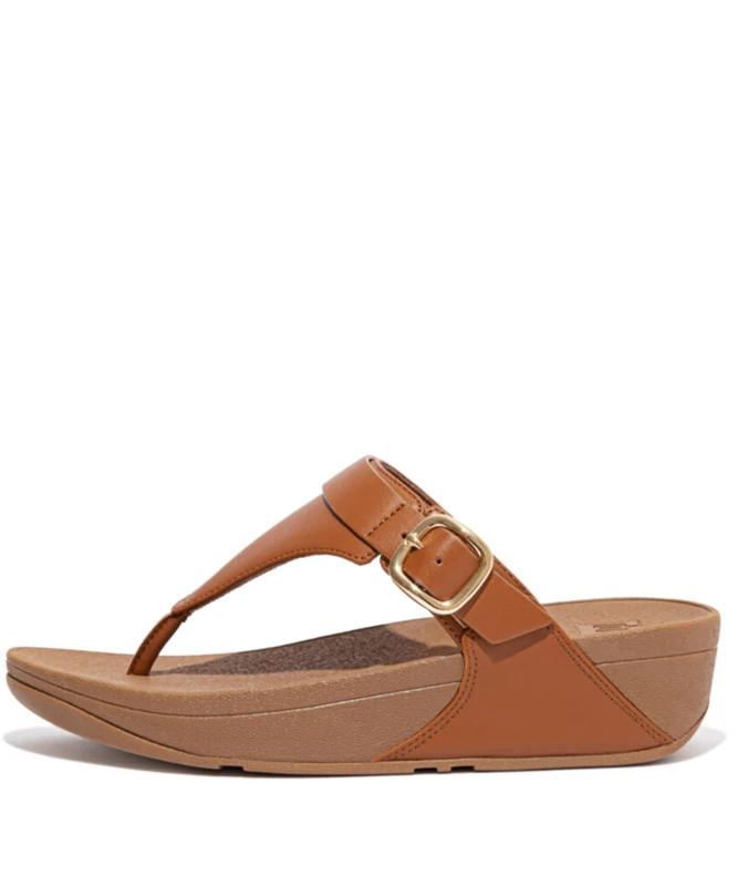 Fitflop Women's Lulu Adjustable Leather Sandals - Adjustable Straps, Lightweight & Comfortable with Natural Arch Support - Light Tan - 6.5 UK