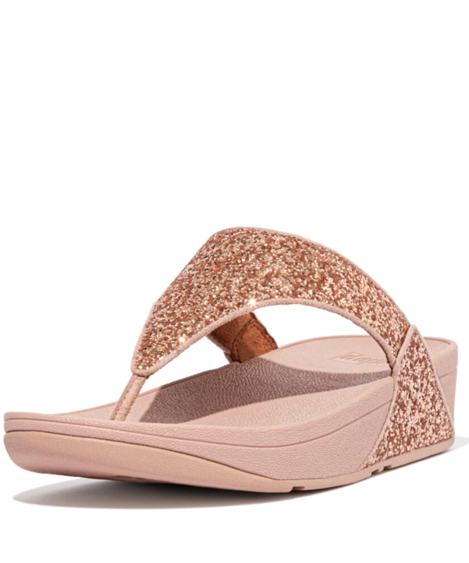Fitflop Women's Lulu Wedge Sandal, Rose Gold, 6.5 UK