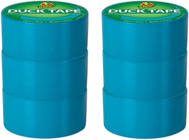 Duck Tape Solid Colours Electric Blue 48mm X 18.2m, Pack of 6