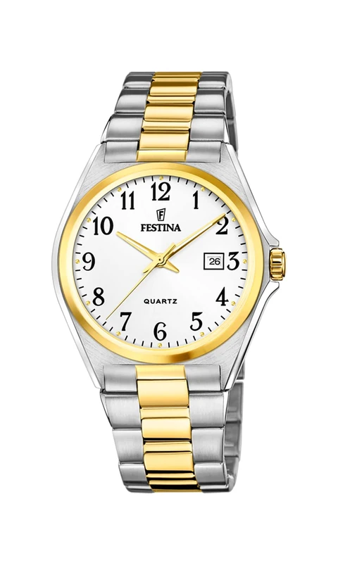 Festina Gold PVD-Plated Steel Watch with Stainless Bracelet F20554/1
