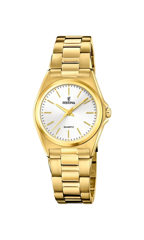 Festina Gold PVD-Plated Steel Watch with Stainless Bracelet F20557/2