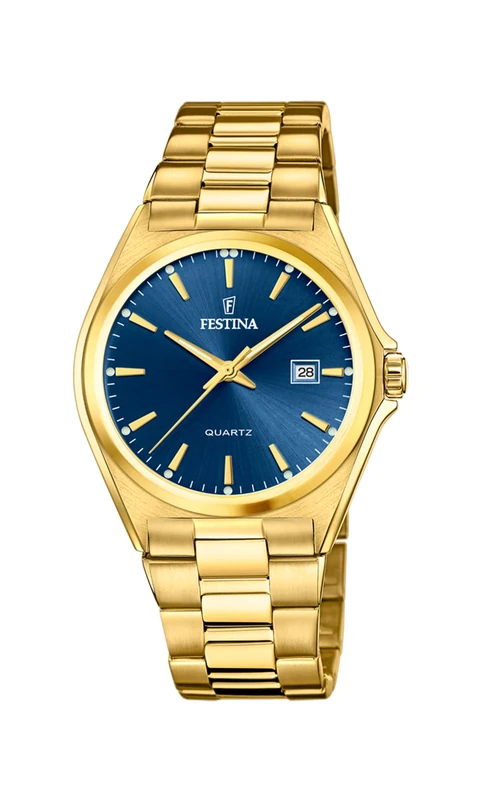 Festina Gold PVD-Plated Steel Watch with Stainless Bracelet F20555/4