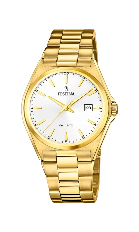 Festina Gold PVD-Plated Steel Watch with Stainless Bracelet F20555/2