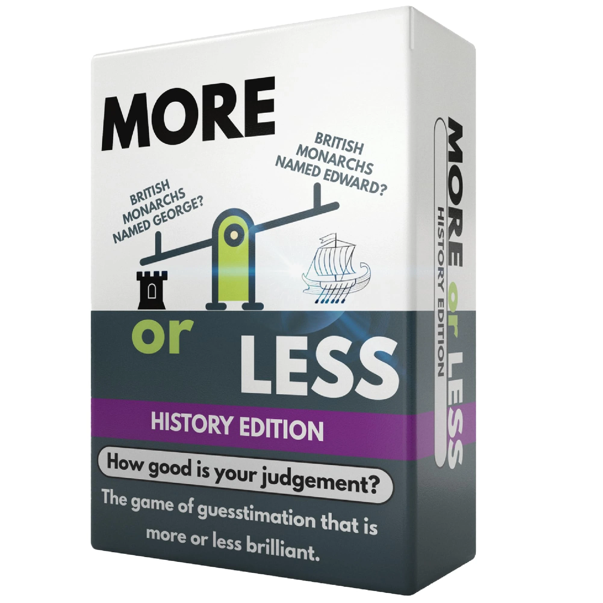 More or Less History Edition Card Game | 2 Players + | Travel & Pocket Card Game for Kids, Teens & Adults | Play Anywhere