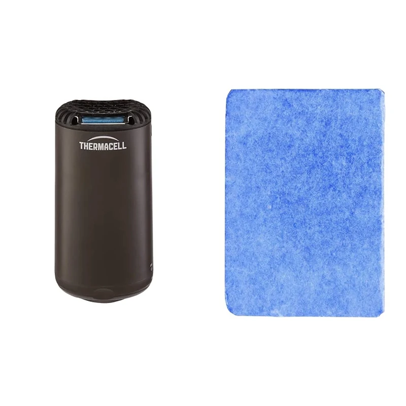 Thermacell Halo Mini Mosquito & Midge Protector; Includes 3x4hr Mats & 1x12hr Cartridge; DEET-Free; Scent-Free; No Smoke; 20 sqm Protection Zone and Large Refill Pack (Mats and Gas)