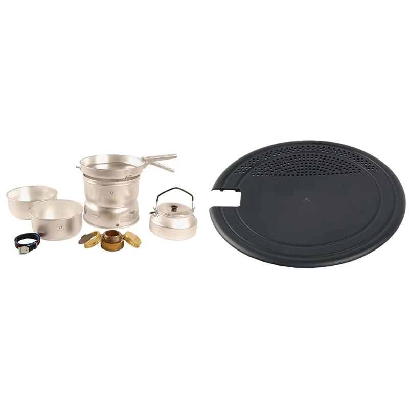 Trangia 25-2 UL Cookset with Kettle and Spirit Burner & 25 Series Multi-disc - Silver, Size 25