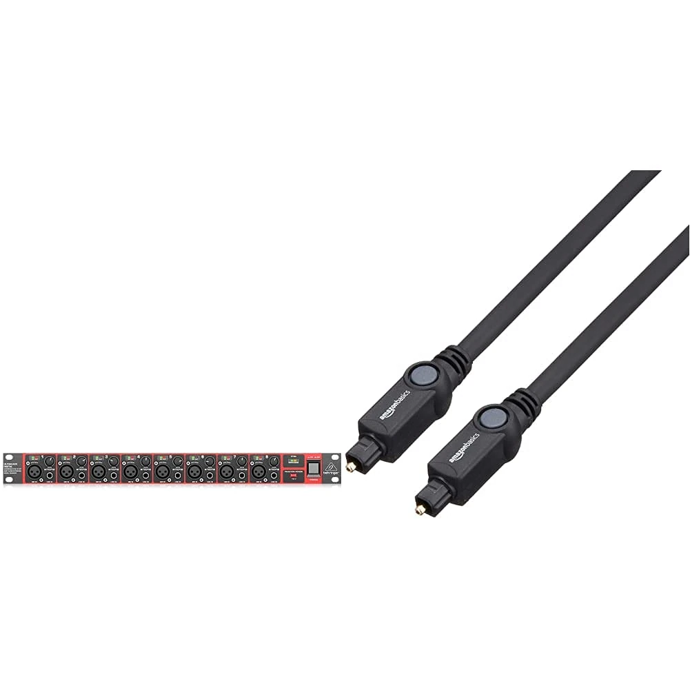 Behringer ADA8200 Microphone Preamplifiers & Amazon Basics Digital Optical Audio Toslink Cable (1 m / 3.3 Feet)