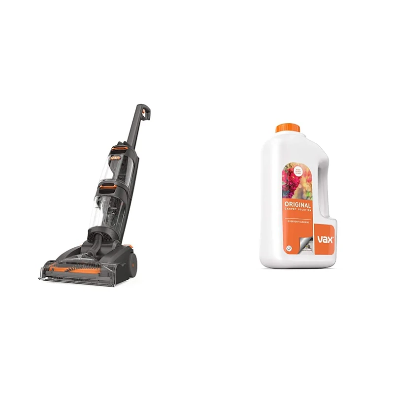 Vax Dual Power Carpet Cleaner | Dual rotating brushbars | Twin Tank technology - W86-DP-B, 2.7L, 800W & Original 1.5L Carpet Cleaner Solution | Suitable for Everyday Cleaning - 1-9-142055