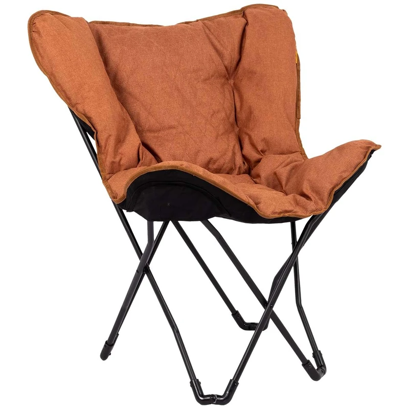 Bo-Camp Himrod Butterfly Chair Camping Garden Lounge Chair Clay