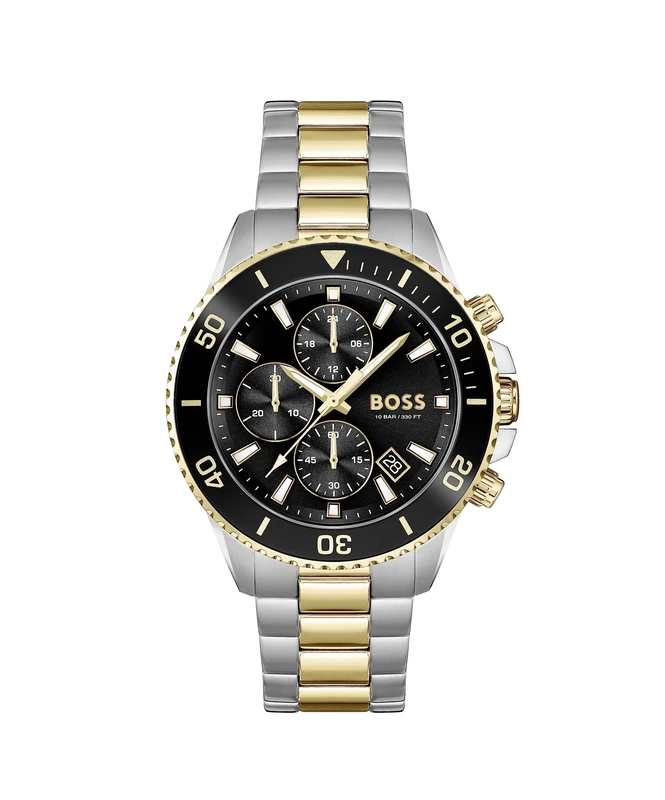 BOSS Chronograph Quartz Watch for Men Admiral Collection with Two-Tone Stainless Steel Bracelet - 1513908