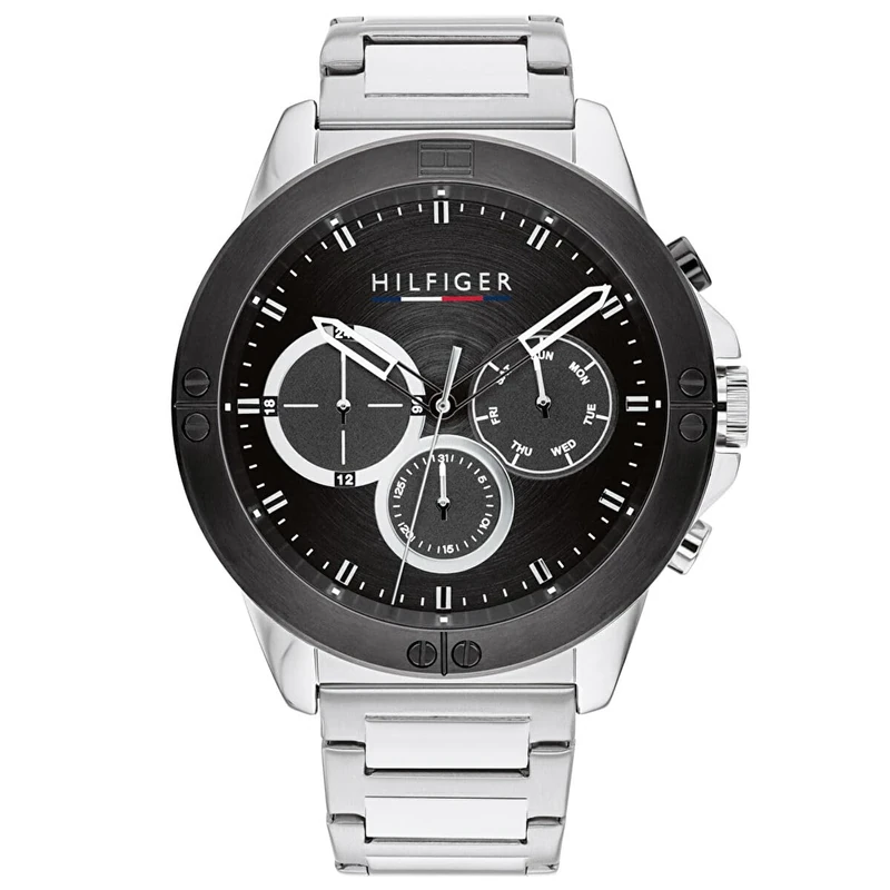 Tommy Hilfiger Analogue Multifunction Quartz Watch for Men with Silver Stainless Steel Bracelet - 1791890