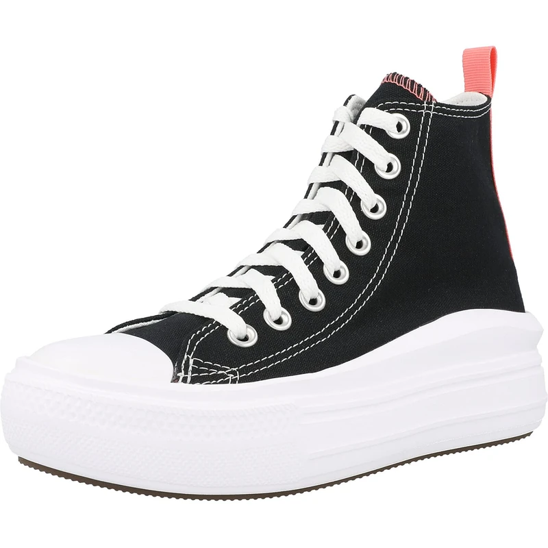 Converse Chuck Taylor All Star Move Canvas Color Hi Trainers Girls Black - 6 - Hi Top Trainers Shoes