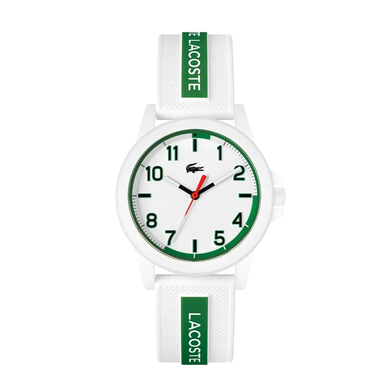 Lacoste Analogue Quartz Watch for Youth RIDER Collection with White Silicone Bracelet - 2020140